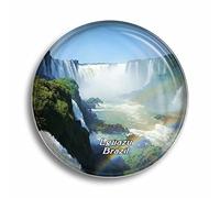 Fridge Magnet Brazil Iguazu Falls Glass Magnets for Refrigerator Souvenirs Cute Crystal Magnet Decor for Whiteboard Office Home Gift