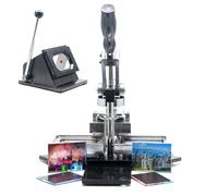 Fridge Magnet Button Maker Machine + Paper Cutter + 100 Components for Picture Badge Button Creation