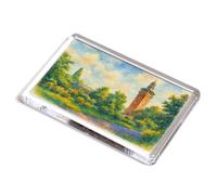 FRIDGE MAGNET - Carillon Tower, Loughborough (a) - Vintage Art Style