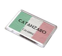FRIDGE MAGNET - Catanzaro - Calabria - Italy Flag