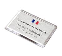 FRIDGE MAGNET - Chatillon-sur-Chalaronne - Auvergne-Rhone-Alpes - France - Lat/Long