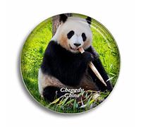 Fridge Magnet China Panda Chengdu Glass Magnets for Refrigerator Souvenirs Cute Crystal Magnet Decor for Whiteboard Office Home Gift