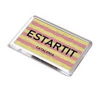 FRIDGE MAGNET - Estartit - Catalonia, Spain - Catalan Flag