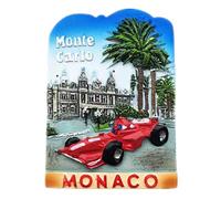 Fridge Magnet F1 Monte Carlo Monaco 3D Resin Handmade Craft Tourist Travel City Souvenir Collection Letter Refrigerator Sticker