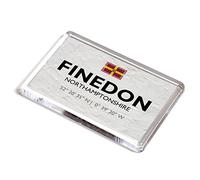 FRIDGE MAGNET - Finedon, Northamptonshire - Lat/Long SP9172
