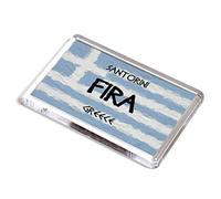 FRIDGE MAGNET - Fira - Santorini - Greece Flag
