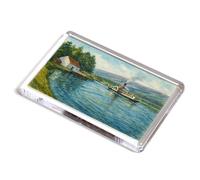 FRIDGE MAGNET - Fort Augustus. On the Caledonian Canal - Vintage Art Style