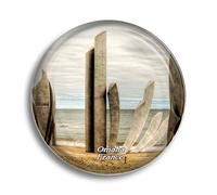 Fridge Magnet France Omaha Beach Glass Magnets for Refrigerator Souvenirs Cute Crystal Magnet Decor for Whiteboard Office Home Gift