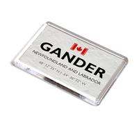FRIDGE MAGNET - Gander - Newfoundland and Labrador - Canada - Lat/Long