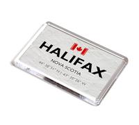 FRIDGE MAGNET - Halifax - Nova Scotia - Canada - Lat/Long