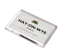 FRIDGE MAGNET - Hay-on-Wye, Powys, Wales - Lat/Long SO2242