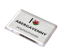 FRIDGE MAGNET - I Love Abergavenny, Monmouthshire, Wales