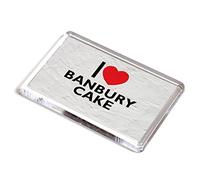 FRIDGE MAGNET - I Love Banbury Cake - Novelty Food & Drink Gift