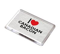 FRIDGE MAGNET - I Love Canadian Bacon - Novelty Food & Drink Gift