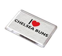 FRIDGE MAGNET - I Love Chelsea Buns - Novelty Food & Drink Gift
