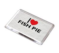 FRIDGE MAGNET - I Love Fish Pie - Novelty Food & Drink Gift