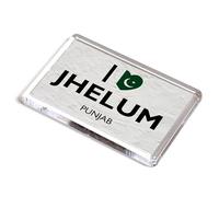 FRIDGE MAGNET - I Love Jhelum, Punjab - Pakistan