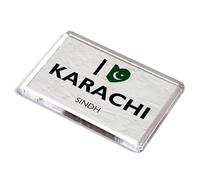 FRIDGE MAGNET - I Love Karachi, Sindh - Pakistan
