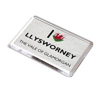 FRIDGE MAGNET - I Love Llysworney, The Vale of Glamorgan, Wales