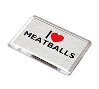 FRIDGE MAGNET - I Love Meatballs - Novelty Food & Drink Gift