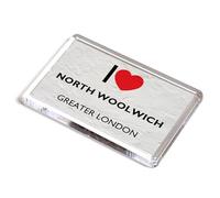 FRIDGE MAGNET - I Love North Woolwich, Greater London