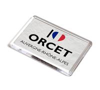 FRIDGE MAGNET - I Love Orcet, Auvergne-Rhone-Alpes - France