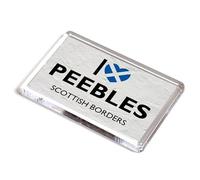 FRIDGE MAGNET - I Love Peebles, Scottish Borders, Scotland
