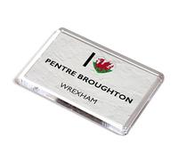 FRIDGE MAGNET - I Love Pentre Broughton, Wrexham, Wales