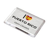 FRIDGE MAGNET - I Love Puerto Rico, Gran Canaria - Canary Islands
