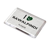 FRIDGE MAGNET - I Love Rawalpindi, Punjab - Pakistan