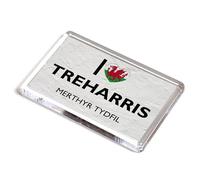 FRIDGE MAGNET - I Love Treharris, Merthyr Tydfil, Wales