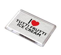 FRIDGE MAGNET - I Love Tutti Frutti Ice Cream - Novelty Food & Drink Gift