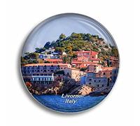 Fridge Magnet Italy Elba Island Livorno Glass Magnets for Refrigerator Souvenirs Cute Crystal Magnet Decor for Whiteboard Office Home Gift