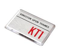 FRIDGE MAGNET - Kingston upon Thames KT1 - UK Postcode