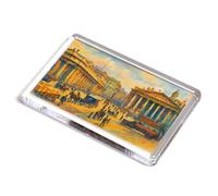 FRIDGE MAGNET - London, Bank of England & Royal Exchange (c) - Vintage Art Style