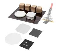 Fridge Magnet Machine 80 * 80Mm Photo Magnet Machine,Diy Fridge Magnets Maker Machine With 150 Sets Of Consumables,Button Badge Maker Kit,For Decorate Refrigerato,Machine+100P,500pcsConsumables