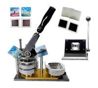 Fridge magnet machine Badge Maker Machine，50 * 50mm Refrigerator Magnets,Fridge Magnet Button Badge Making, Professional Badge Maker with Paper Cutter + Components for DIY Badge Making