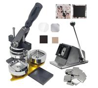 Fridge magnet machine Badge Maker Machine Creative Fridge Magnet Button Badge Making, 50 * 50mm Square Photo Magnet Machine With Punch Die Cutter + 100pcs Component, Fridge Photo Magnet Mach