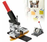 Fridge Magnet Machine Badge Maker Machine,Diy Square Fridge Magnet Maker, With Paper Cutter, 50 Mm Fridge Magnet Button Badge Making For Picture Badge Button,100xAcrylic Badge