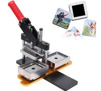 Fridge magnet machine DIY Badge Maker Machine - 2x2in Magnet Making Kit with 100 Consumables & Paper Cutter - Square Fridge Magnet Creator for Custom Refrigerator Magnets, Easy Use & Fun