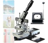 Fridge magnet machine DIY Badge Maker Machine - Rectangle Fridge Magnet & Button Press Kit, Includes 100 Buttons & Paper Cutter, Perfect for Crafting Custom Badges, 90x65mm