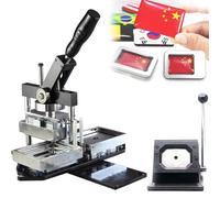 Fridge magnet machine DIY Badge Maker Machine - Rectangle Shape Button Making Kit with 200 Magnetic Components, Paper Cutter, and 80x5m/90x65mm Size for Custom Fridge Magnets