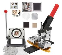 Fridge magnet machine DIY Photo Magnet Maker, 50mm Square Button Machine with 100 Supplies, Paper PVC Corner Cutter, Custom Refrigerator Magnet Press for Personalized Gifts & Crafts