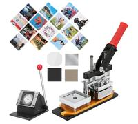 Fridge Magnet Making Machine, Badge Maker with Paper Cutter, 50 mm DIY Button Press Kit for Custom Picture Badges, Includes 1000 Cardboard Magnets