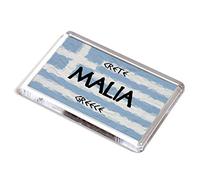 FRIDGE MAGNET - Malia - Crete - Greece Flag