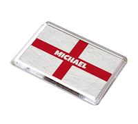 FRIDGE MAGNET - Michael - St George Cross/England Flag - Boy's Name Gift