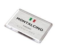 FRIDGE MAGNET - Montalcino - Tuscany - Italy - Lat/Long
