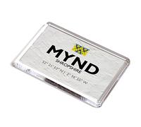 FRIDGE MAGNET - Mynd, Shropshire - Lat/Long SO3574
