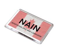 FRIDGE MAGNET - Nain - Newfoundland and Labrador - Canada Flag