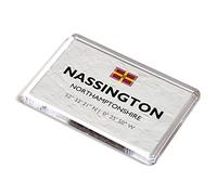 FRIDGE MAGNET - Nassington, Northamptonshire - Lat/Long TL0696